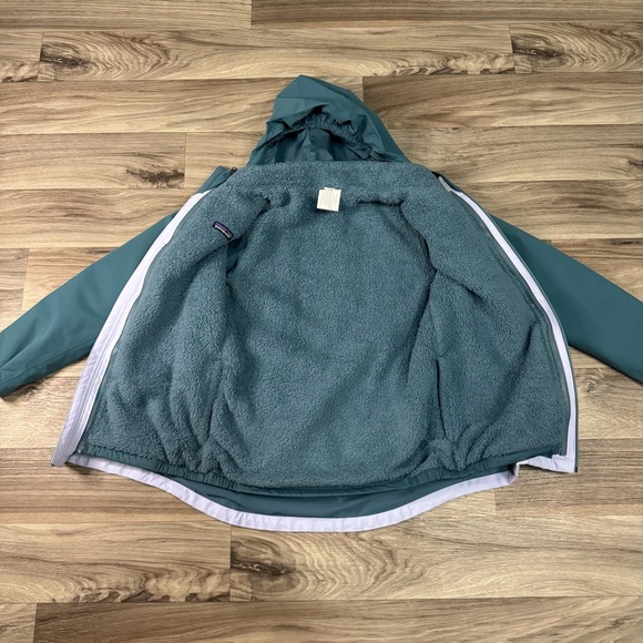 Patagonia Kids' 4-in-1 Drop Tail Everyday Jacket Teal and Purple Colorblock XL - Picture 5 of 13
